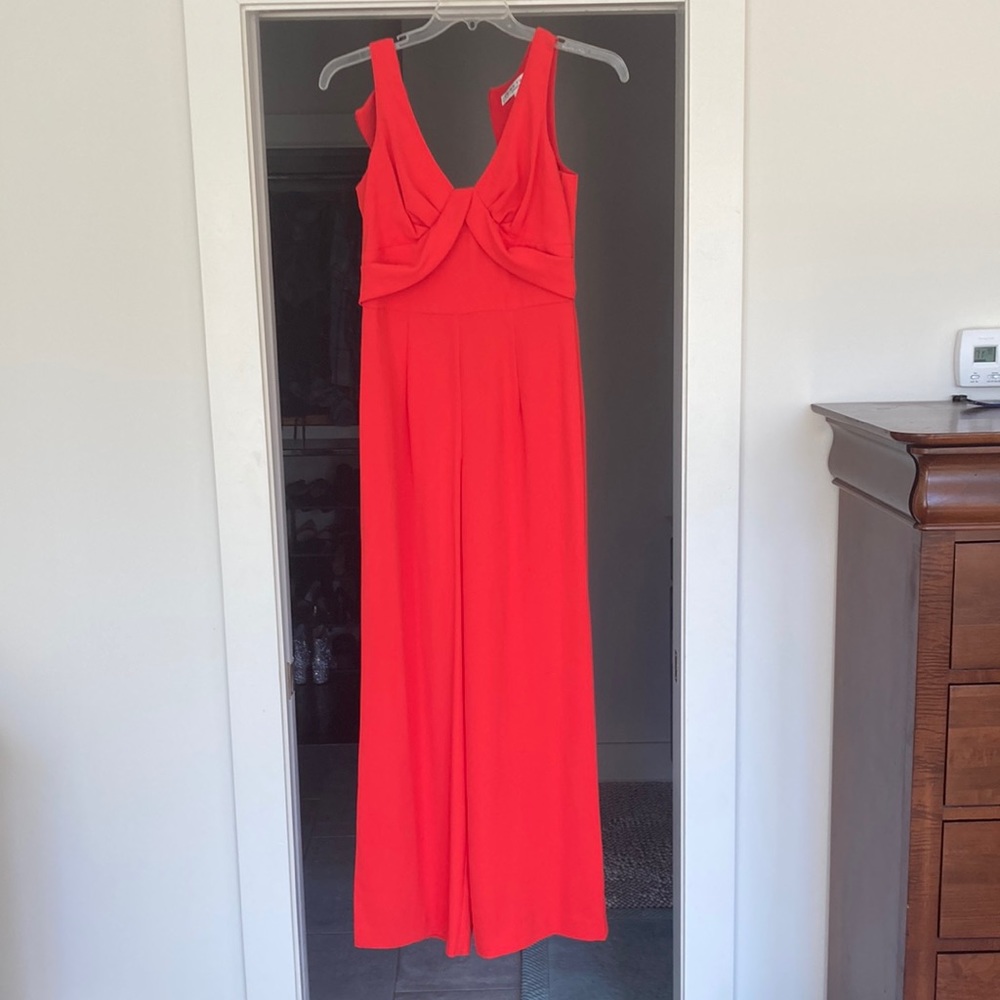 Bright red Trina Turk jumpsuit